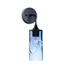 513 Interior Wall sconce-Glass-Bicycle Glass Co-Swell-Steel Blue-Matte Black-Bicycle Glass Co