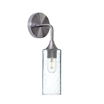 513 Interior Wall sconce-Glass-Bicycle Glass Co-Lunar-Eco Clear-Brushed Nickel-Bicycle Glass Co