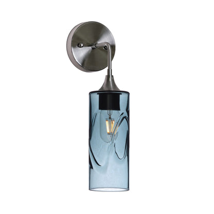 513 Interior Wall sconce-Glass-Bicycle Glass Co-Swell-Slate Gray-Brushed Nickel-Bicycle Glass Co