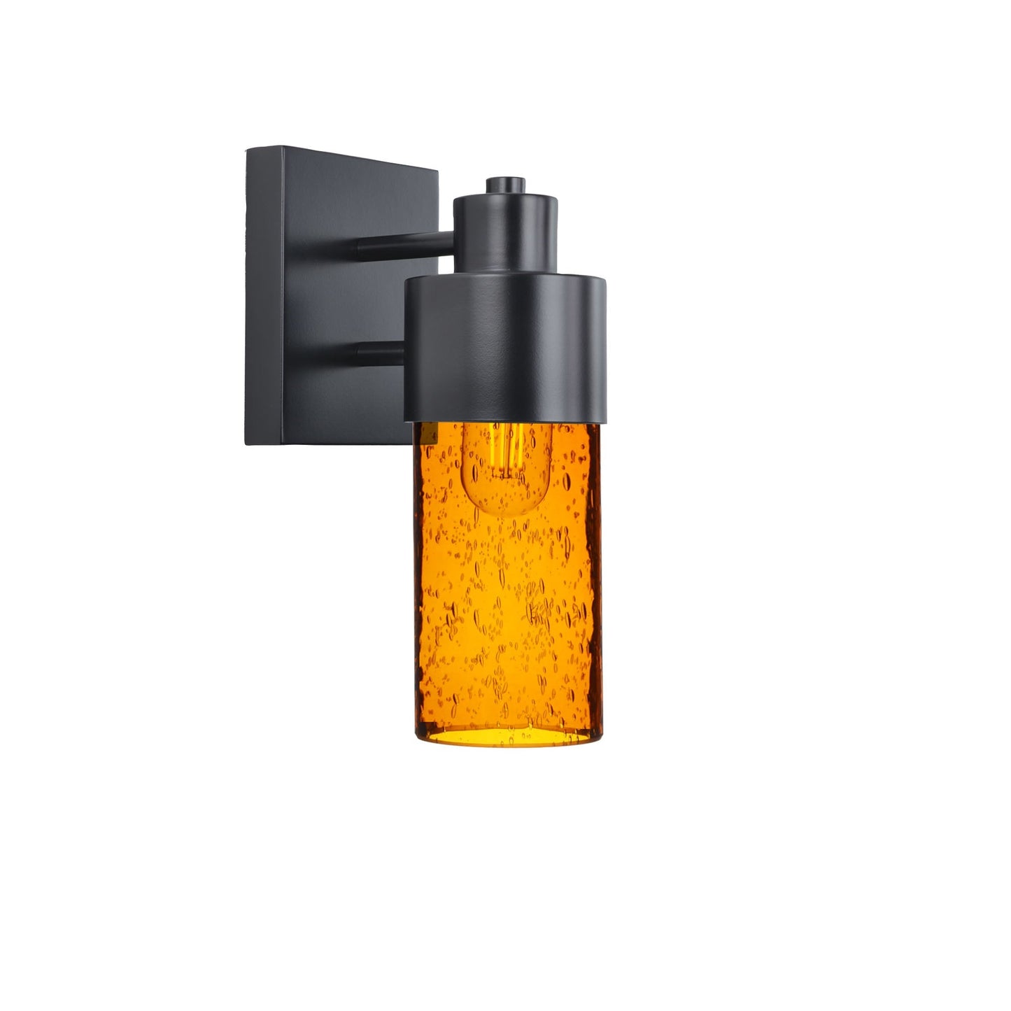 513 Lunar: Exterior Sconce Light-Glass-Bicycle Glass Co - Hotshop-Harvest Gold-Matte Black-Bicycle Glass Co