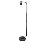 513 Lunar: Floor Lamp-Glass-Bicycle Glass Co - Hotshop-Slate Gray-Matte Black-Bicycle Glass Co