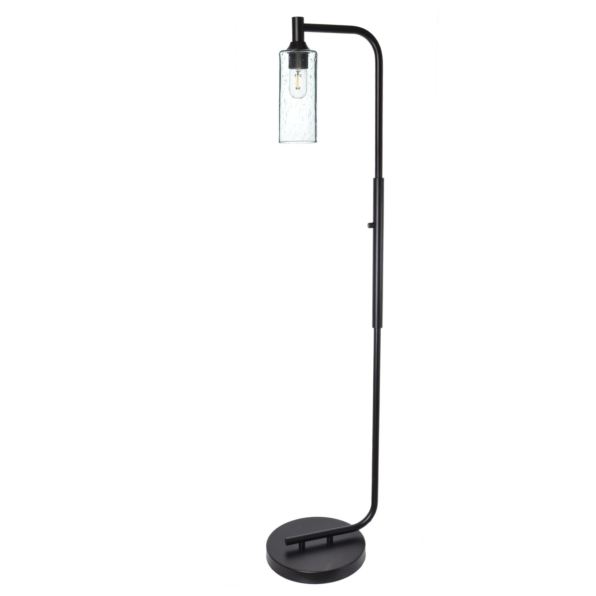 513 Lunar: Floor Lamp-Glass-Bicycle Glass Co - Hotshop-Slate Gray-Matte Black-Bicycle Glass Co