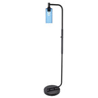 513 Lunar: Floor Lamp-Glass-Bicycle Glass Co - Hotshop-Slate Gray-Matte Black-Bicycle Glass Co