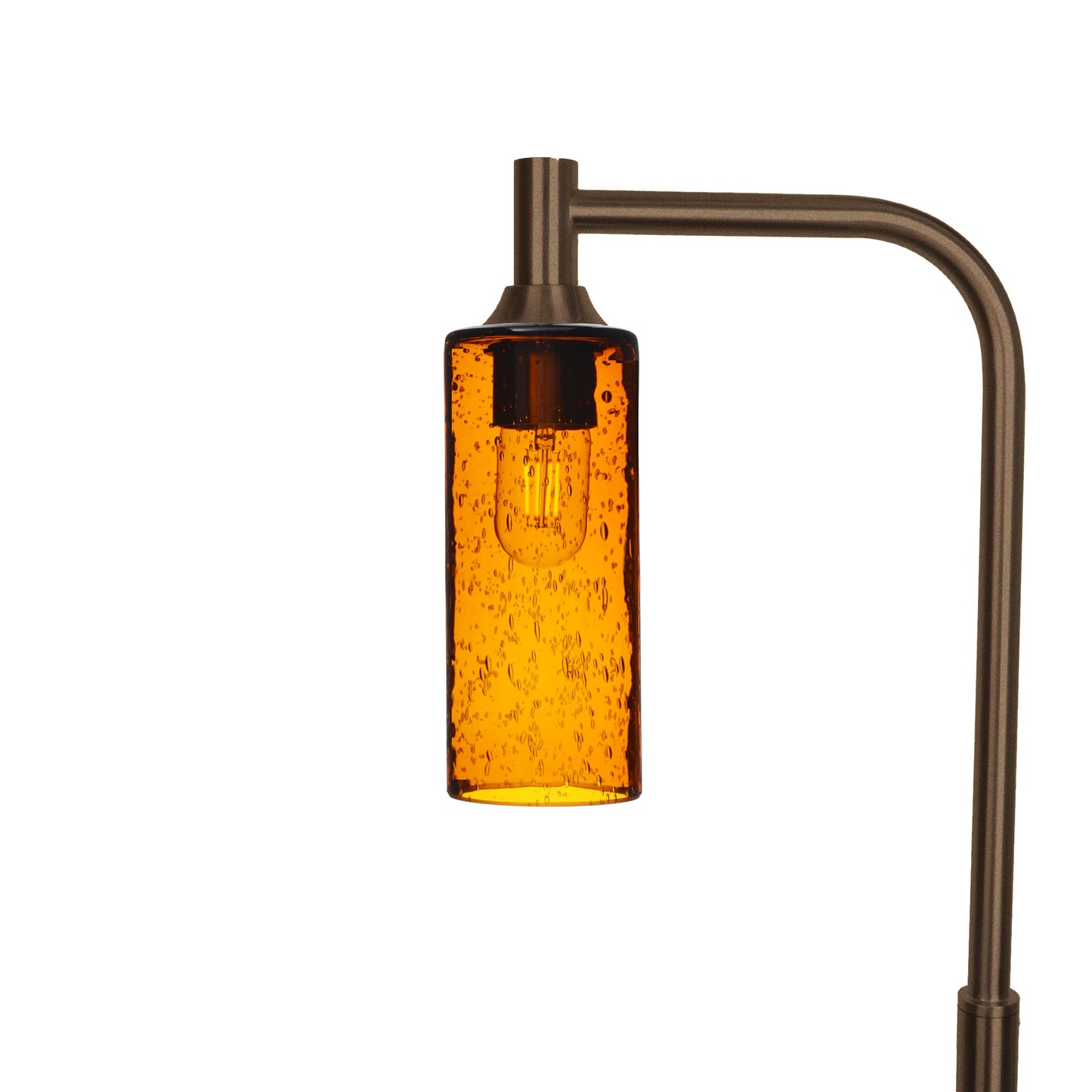 513 Lunar: Floor Lamp-Glass-Bicycle Glass Co - Hotshop-Golden Amber-Antique Bronze-Bicycle Glass Co