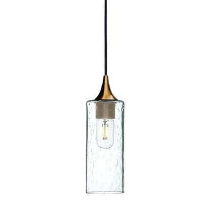 513 Lunar: Single Pendant Light-Glass-Bicycle Glass Co - Hotshop-Eco Clear-Polished Brass-Bicycle Glass Co