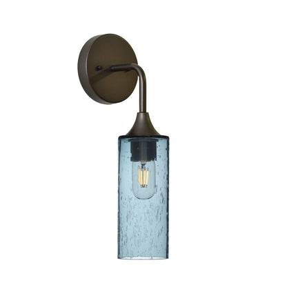 513 Lunar: Wall Sconce-Glass-Bicycle Glass Co - Hotshop-Slate Gray-Antique Bronze-Bicycle Glass Co