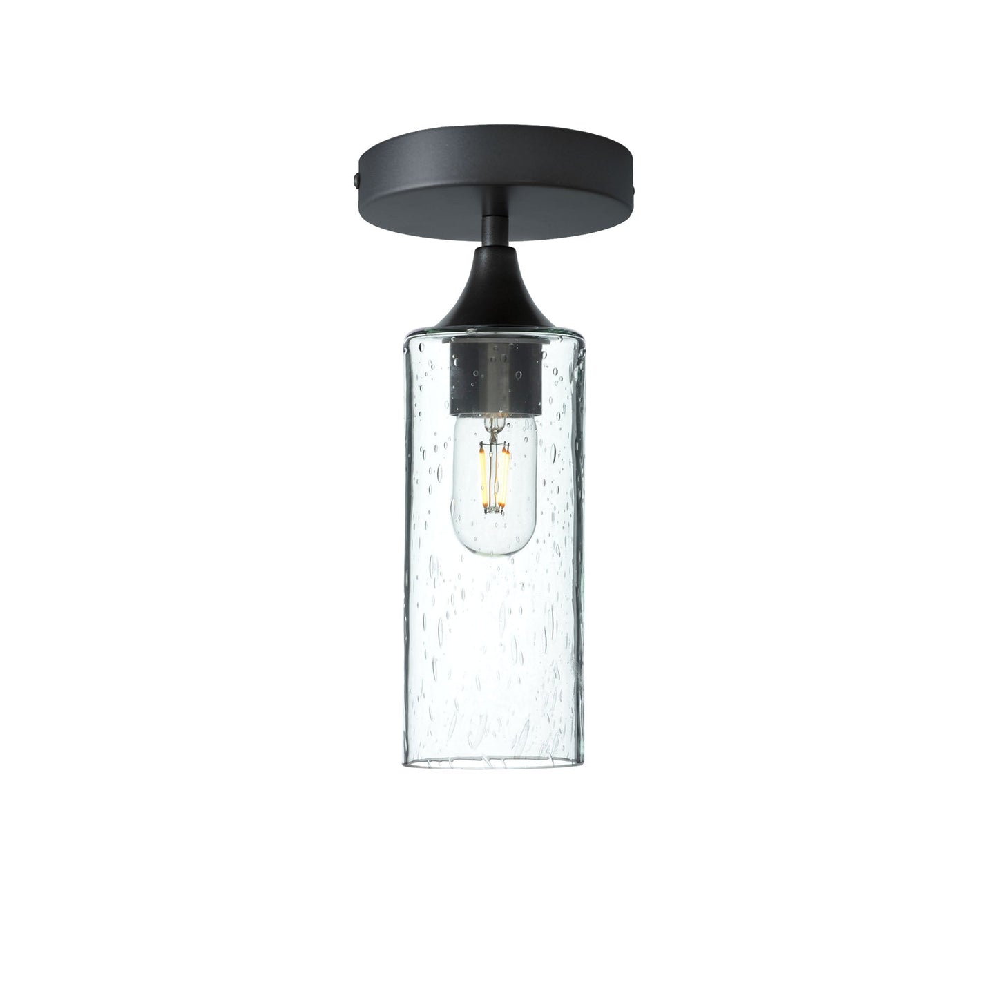 513 Semi-Flush-Glass-Bicycle Glass Co-Lunar-Eco Clear-Antique Bronze-Bicycle Glass Co