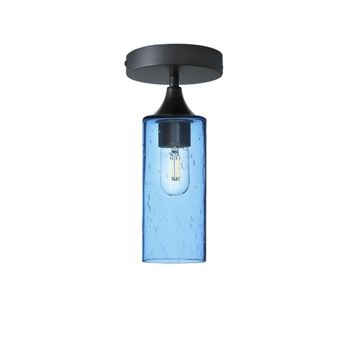 513 Semi-Flush-Glass-Bicycle Glass Co-Lunar-Steel Blue-Antique Bronze-Bicycle Glass Co