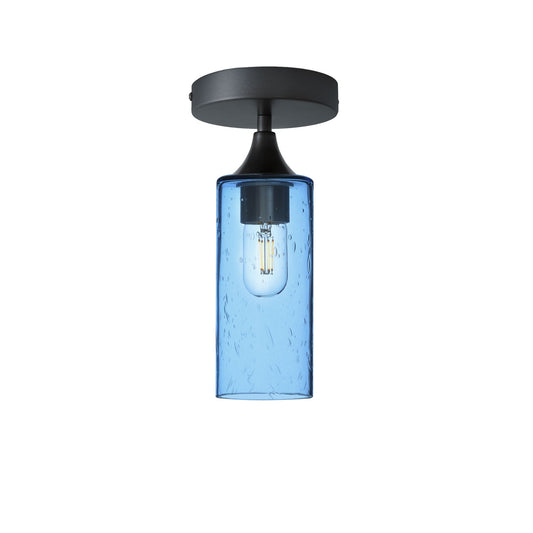 513 Semi-Flush-Glass-Bicycle Glass Co-Lunar-Steel Blue-Antique Bronze-Bicycle Glass Co