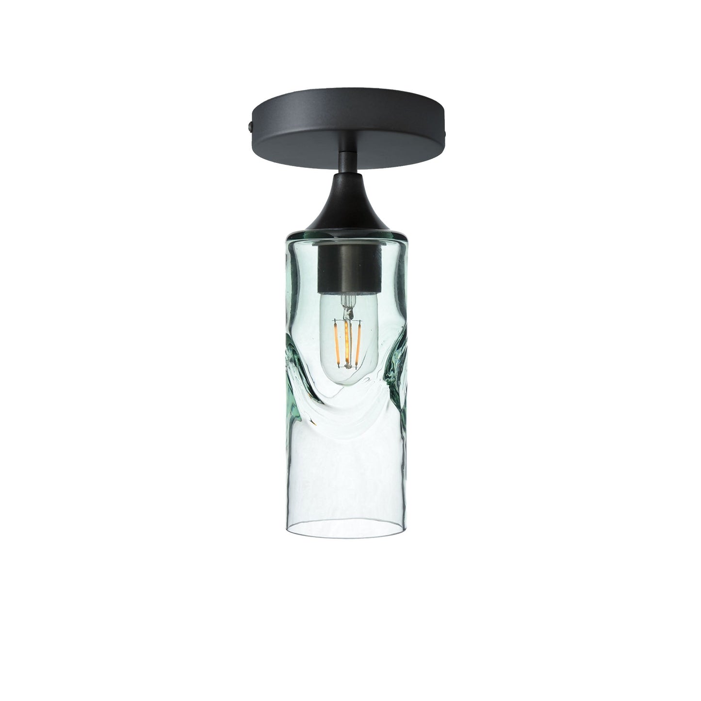 513 Semi-Flush-Glass-Bicycle Glass Co-Swell-Eco Clear-Antique Bronze-Bicycle Glass Co