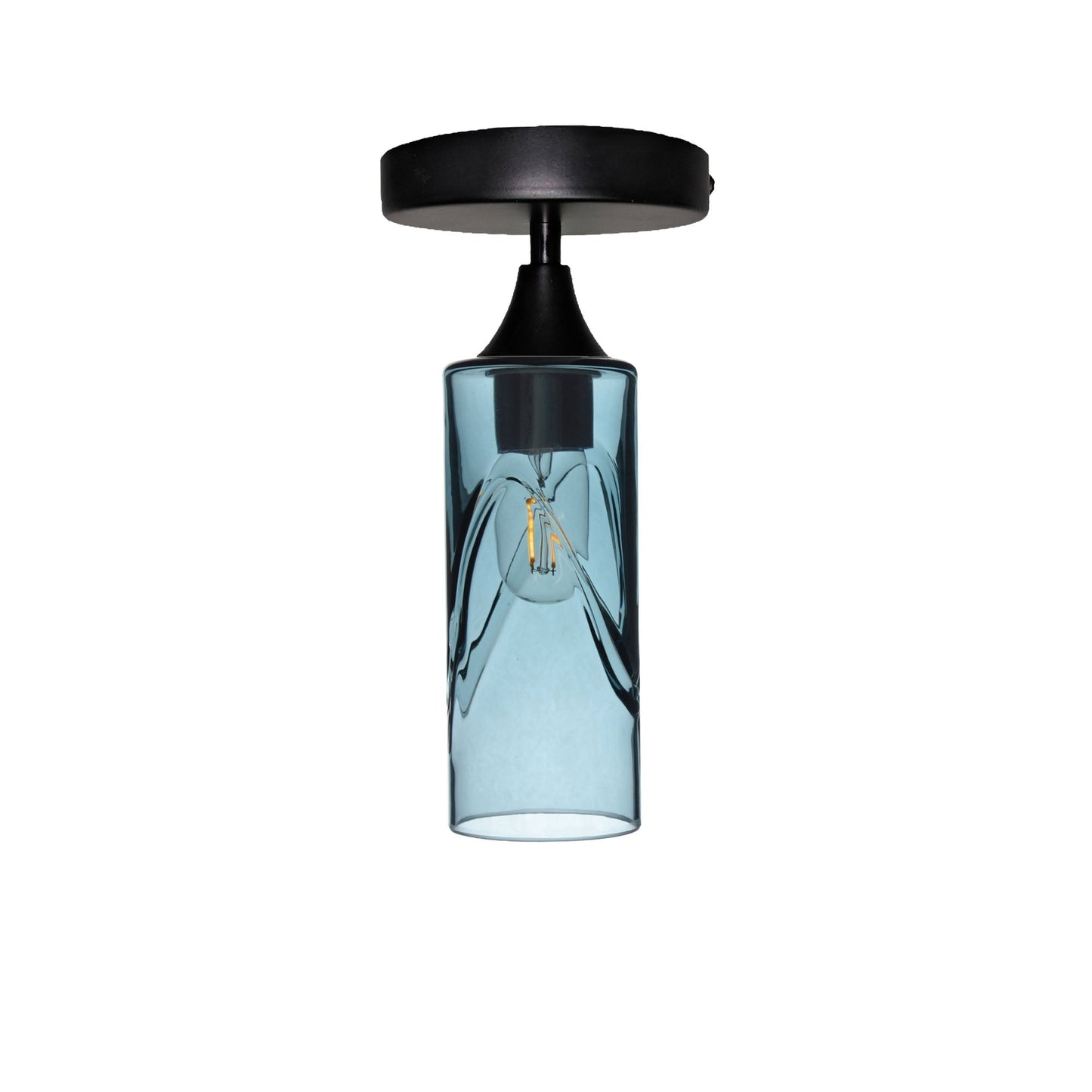 513 Semi-Flush-Glass-Bicycle Glass Co-Swell-Slate Gray-Matte Black-Bicycle Glass Co