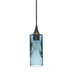 513 Single Pendant Light-Bicycle Glass Co-Antique Bronze 15ft Cord + Track Mount-Swell-Slate Gray-Bicycle Glass Co