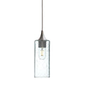 513 Single Pendant Light-Bicycle Glass Co-Brushed Nickel - 4ft Cord-Lunar-Eco Clear-Bicycle Glass Co
