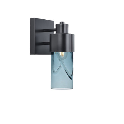 513 Swell: Exterior Sconce Light-Glass-Bicycle Glass Co - Hotshop-Slate Gray-Matte Black-Bicycle Glass Co