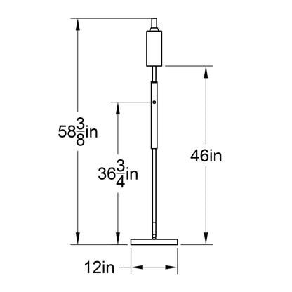 513 Swell: Floor Lamp-Glass-Bicycle Glass Co - Hotshop-Slate Gray-Matte Black-Bicycle Glass Co