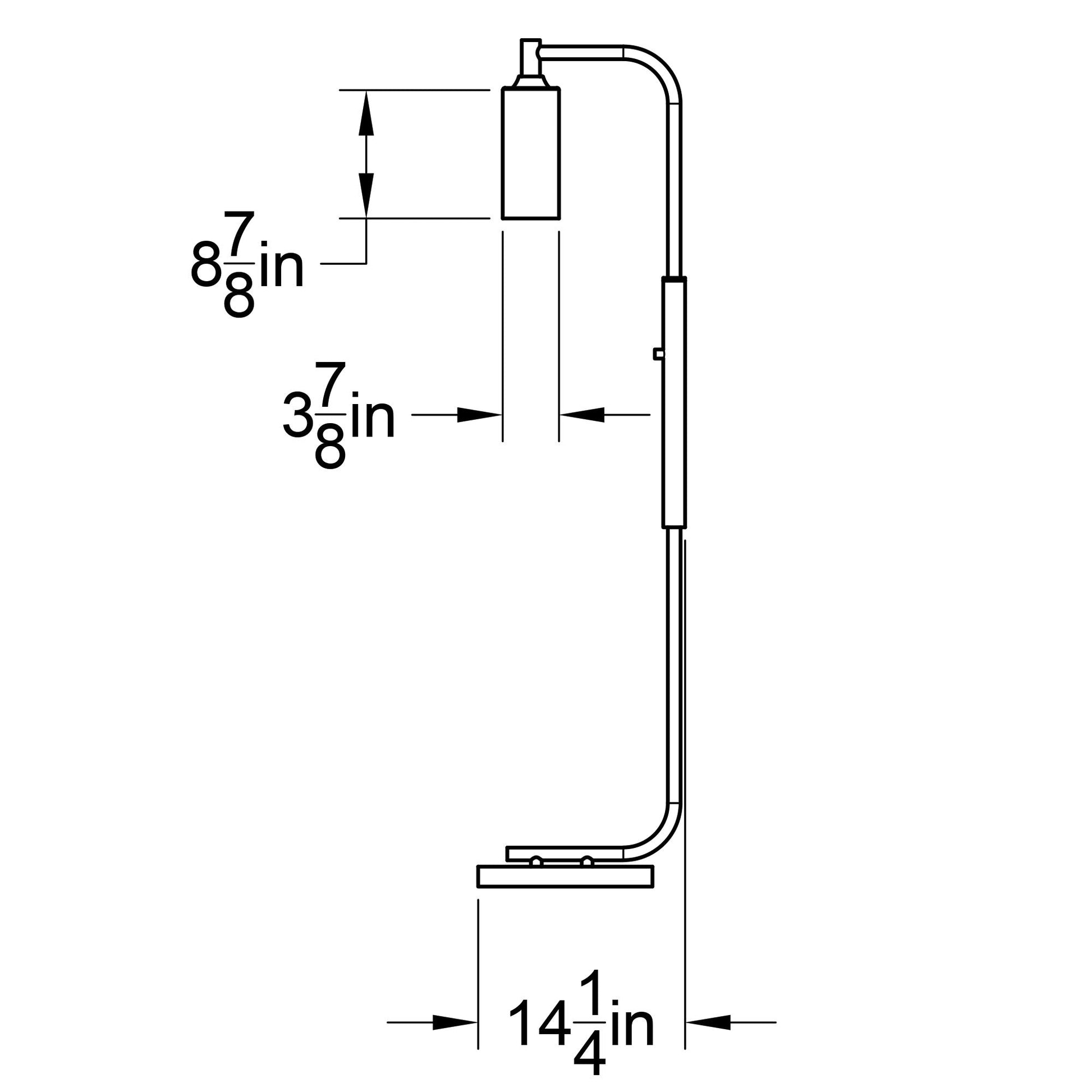 513 Swell: Floor Lamp-Glass-Bicycle Glass Co - Hotshop-Slate Gray-Matte Black-Bicycle Glass Co