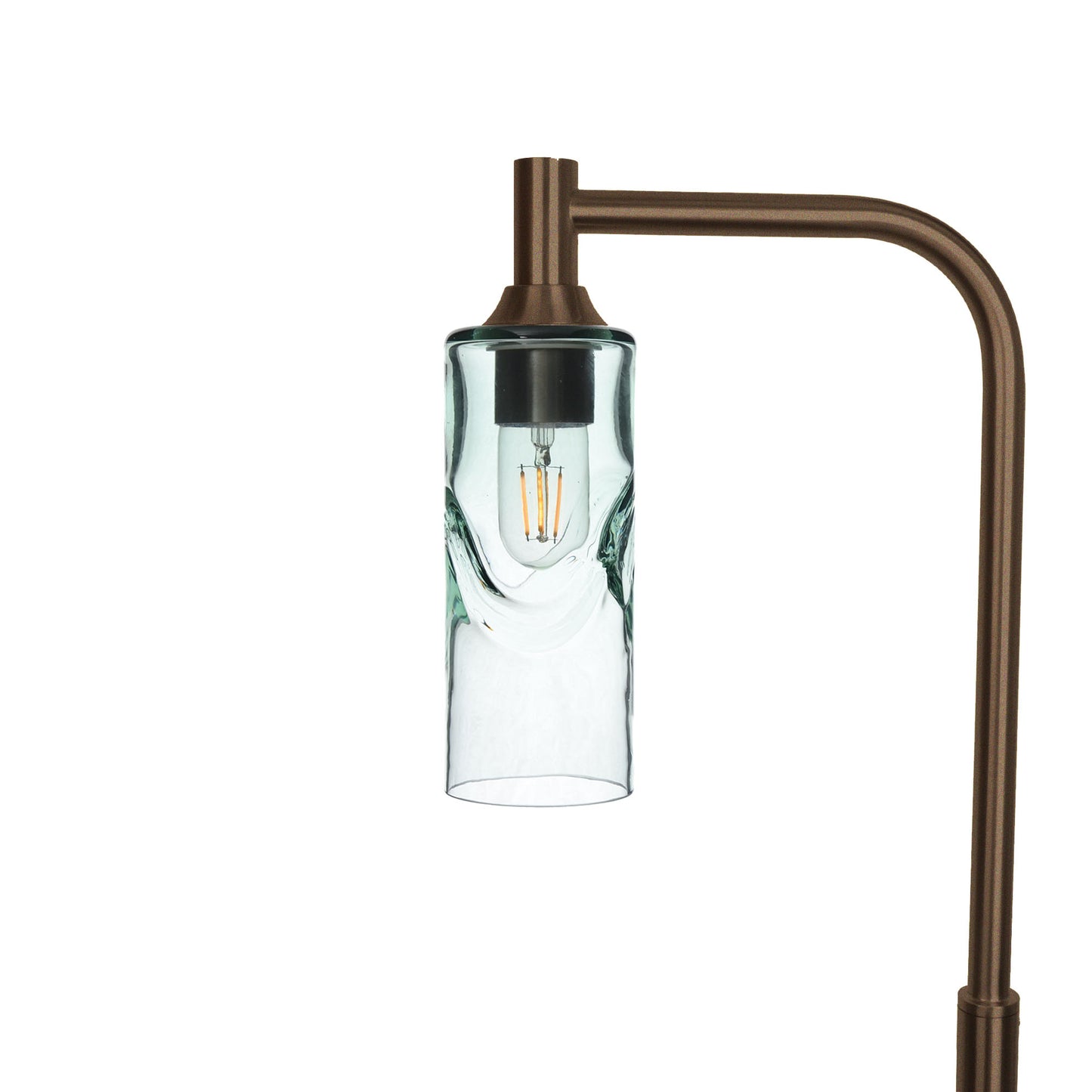 513 Swell: Floor Lamp-Glass-Bicycle Glass Co - Hotshop-Eco Clear-Antique Bronze-Bicycle Glass Co