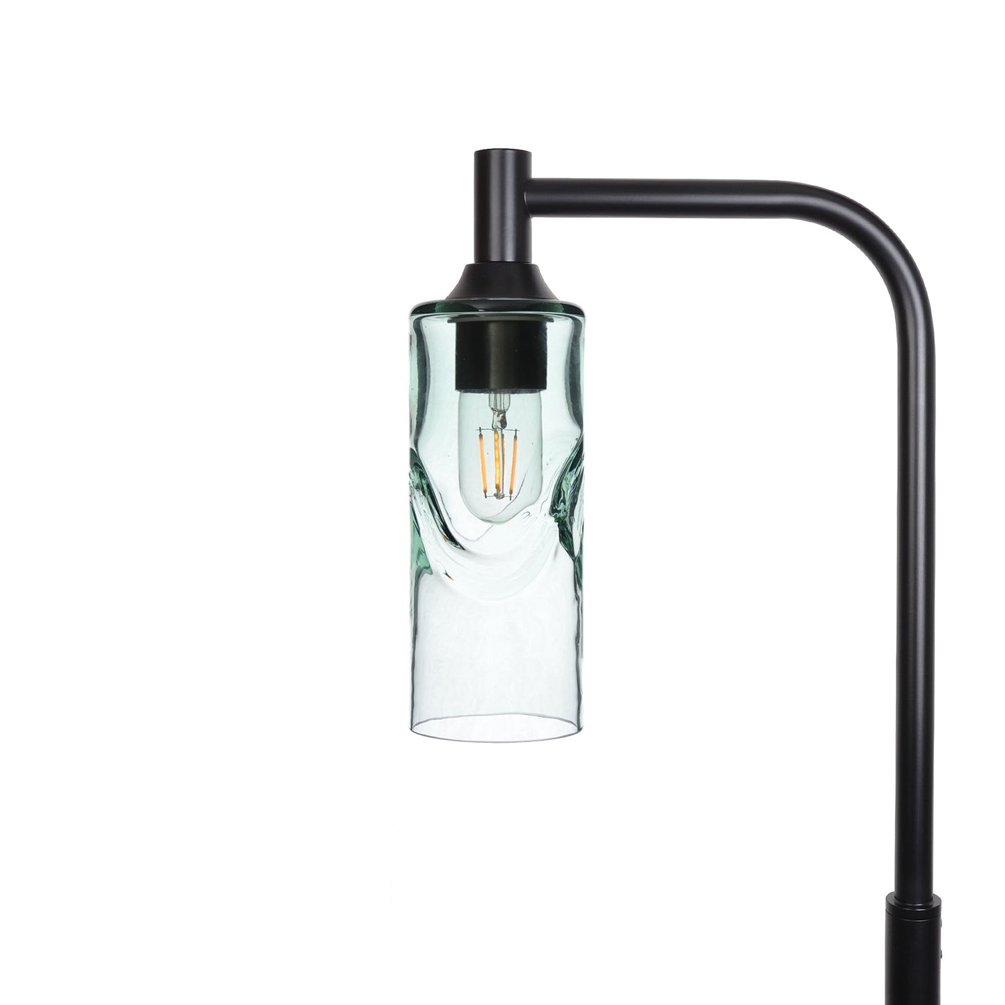 513 Swell: Floor Lamp-Glass-Bicycle Glass Co - Hotshop-Eco Clear-Matte Black-Bicycle Glass Co