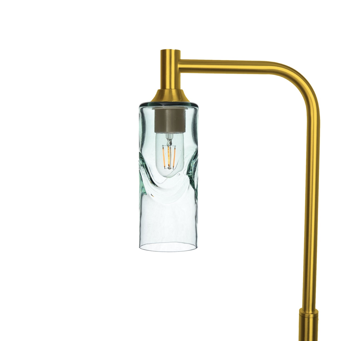 513 Swell: Floor Lamp-Glass-Bicycle Glass Co - Hotshop-Eco Clear-Polished Brass-Bicycle Glass Co