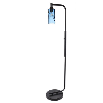 513 Swell: Floor Lamp-Glass-Bicycle Glass Co - Hotshop-Slate Gray-Matte Black-Bicycle Glass Co