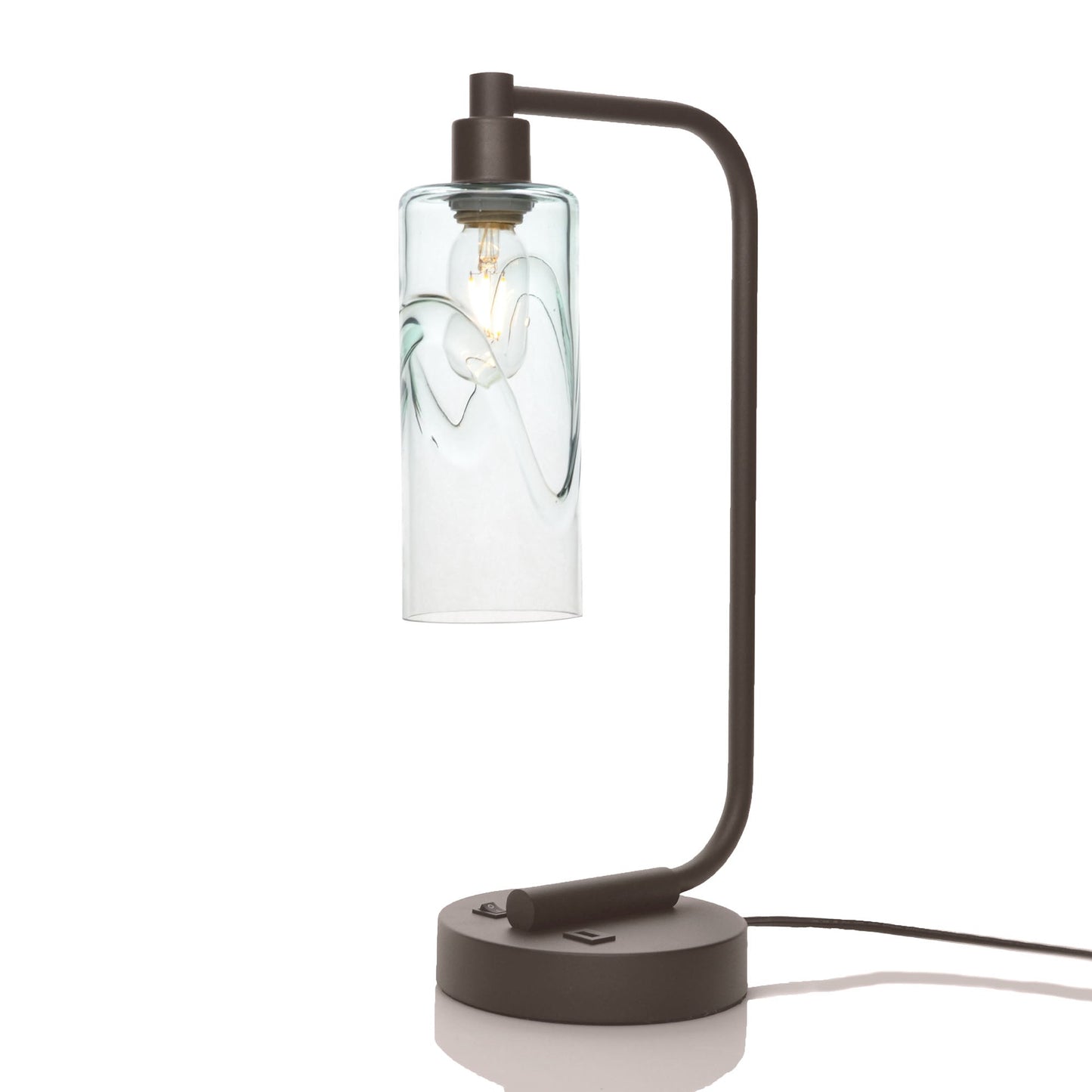 513 Swell: Table Lamp-Glass-Bicycle Glass Co - Hotshop-Eco Clear-Dark Bronze-Bicycle Glass Co