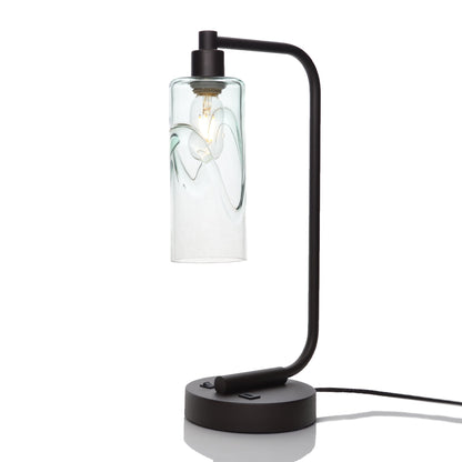 513 Swell: Table Lamp-Glass-Bicycle Glass Co - Hotshop-Eco Clear-Antique Bronze-4 Watt LED (+$0.00)-Bicycle Glass Co