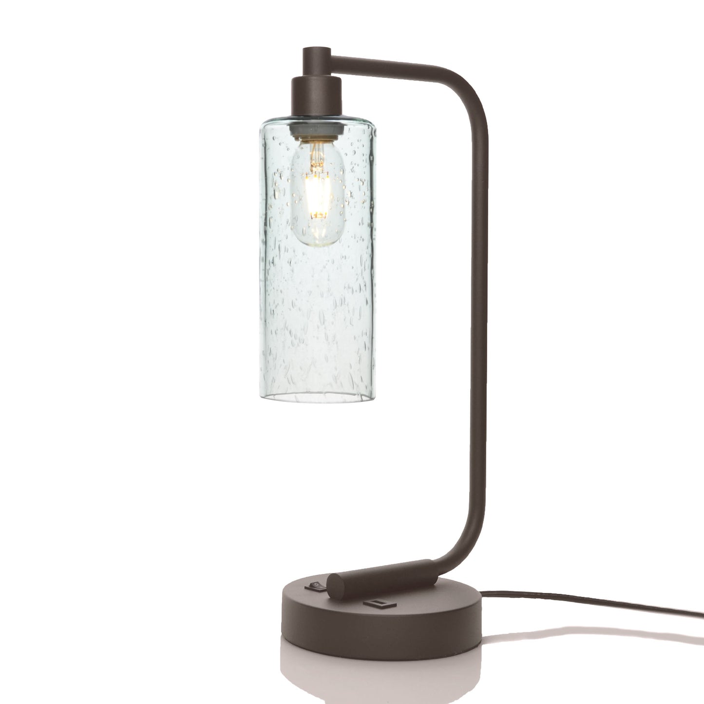 513 Table Lamp-Glass-Bicycle Glass Co - Hotshop-Lunar-Eco Clear-Dark Bronze-Bicycle Glass Co