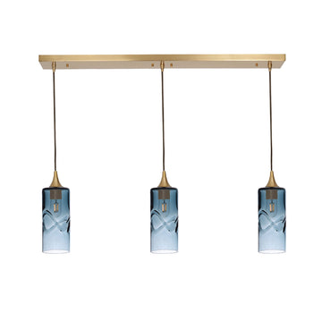 Polished Brass - 4ft Cord / Swell / Steel Blue
