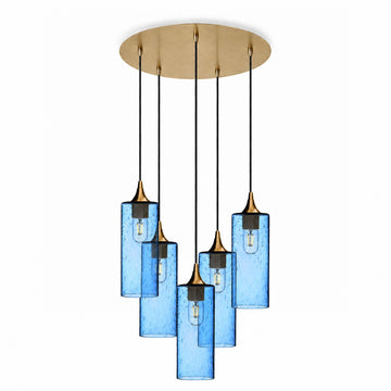 Lunar / Steel Blue / Polished Brass - 4ft Cord