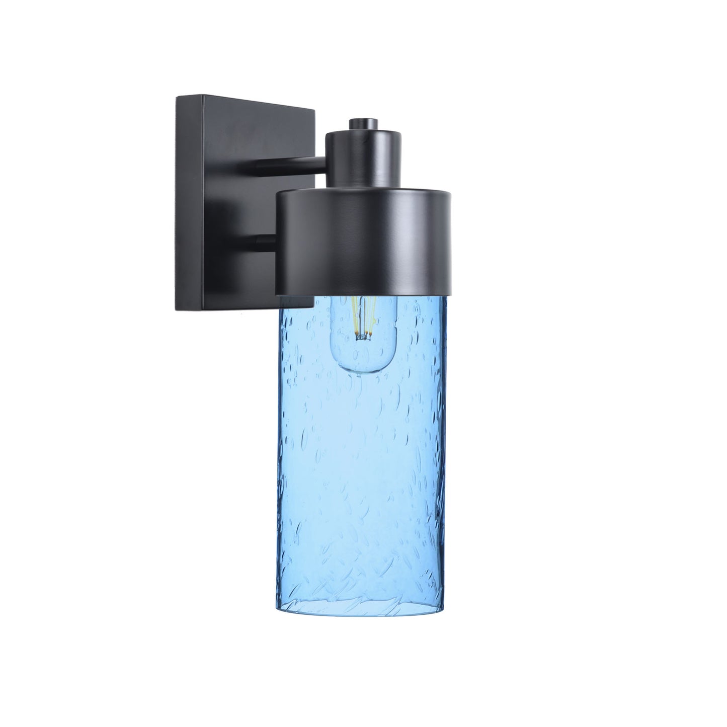 515 Exterior Wall Sconce-Bicycle Glass Co-Lunar-Steel Blue-Bicycle Glass Co