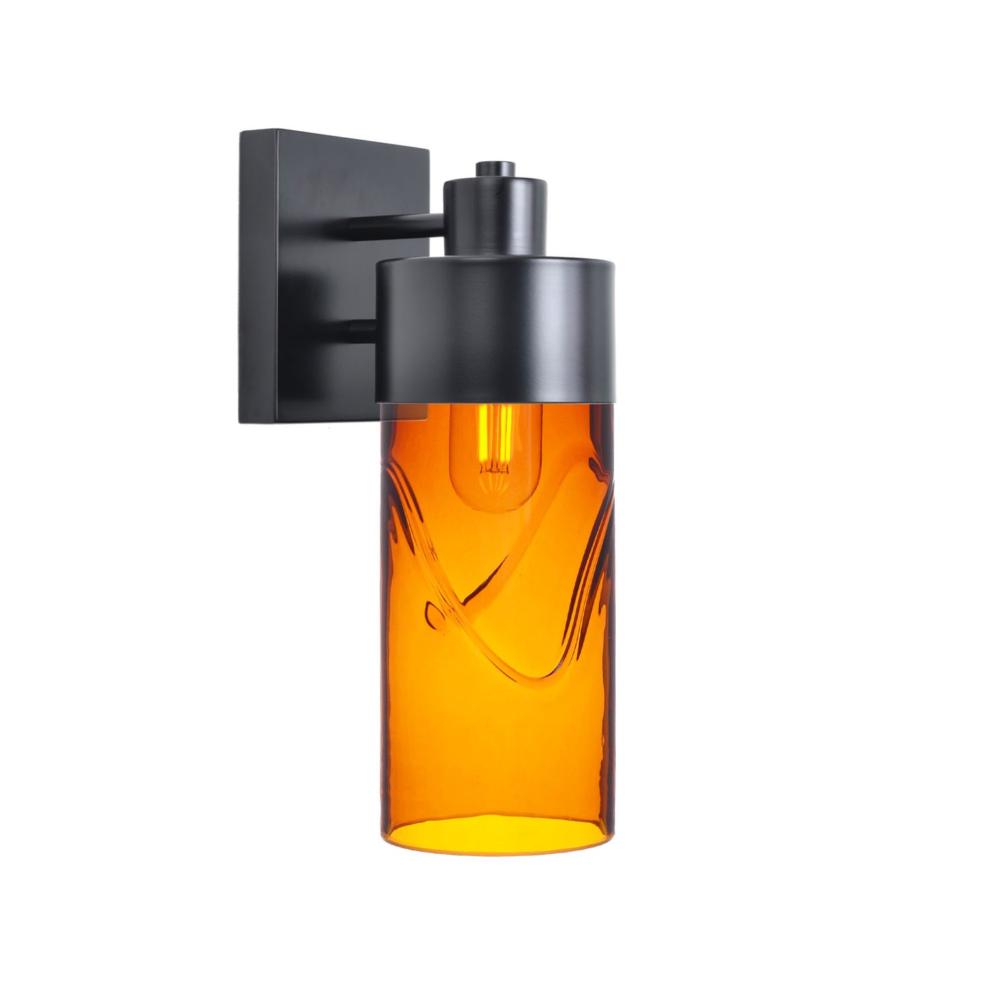 515 Exterior Wall Sconce-Bicycle Glass Co-Swell-Golden Amber-Bicycle Glass Co