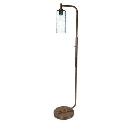 515 Floor Lamp-Glass-Bicycle Glass Co - Hotshop-Lunar-Steel Blue-Brushed Nickel-Bicycle Glass Co