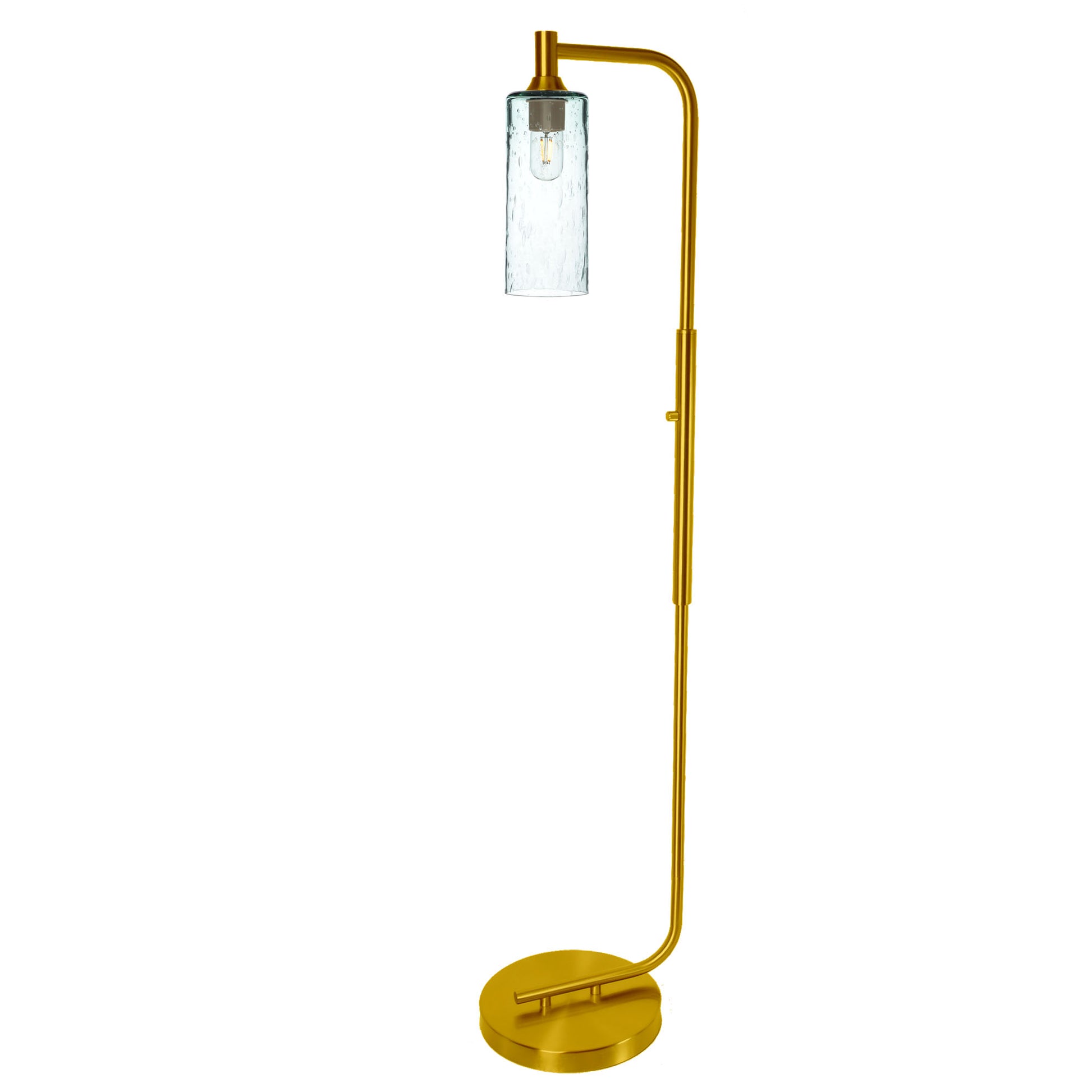 515 Floor Lamp-Glass-Bicycle Glass Co - Hotshop-Lunar-Steel Blue-Brushed Nickel-Bicycle Glass Co