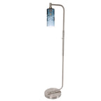 515 Floor Lamp-Glass-Bicycle Glass Co - Hotshop-Lunar-Steel Blue-Brushed Nickel-Bicycle Glass Co