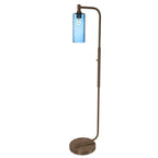 515 Floor Lamp-Glass-Bicycle Glass Co - Hotshop-Lunar-Steel Blue-Brushed Nickel-Bicycle Glass Co