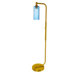 515 Floor Lamp-Glass-Bicycle Glass Co - Hotshop-Lunar-Steel Blue-Brushed Nickel-Bicycle Glass Co
