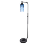 515 Floor Lamp-Glass-Bicycle Glass Co - Hotshop-Lunar-Steel Blue-Brushed Nickel-Bicycle Glass Co