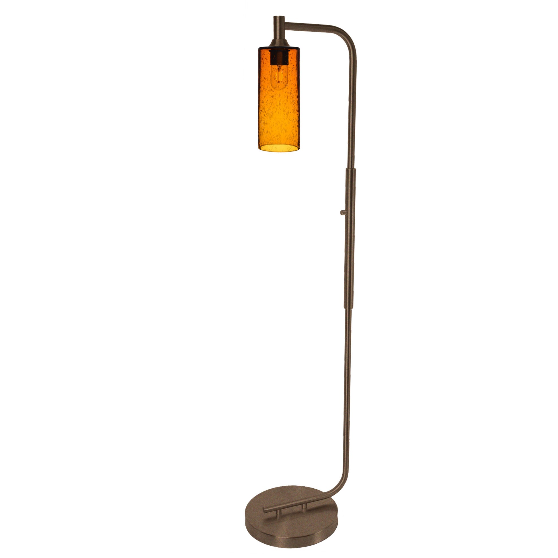 515 Floor Lamp-Glass-Bicycle Glass Co - Hotshop-Lunar-Steel Blue-Brushed Nickel-Bicycle Glass Co