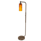 515 Floor Lamp-Glass-Bicycle Glass Co - Hotshop-Lunar-Steel Blue-Brushed Nickel-Bicycle Glass Co