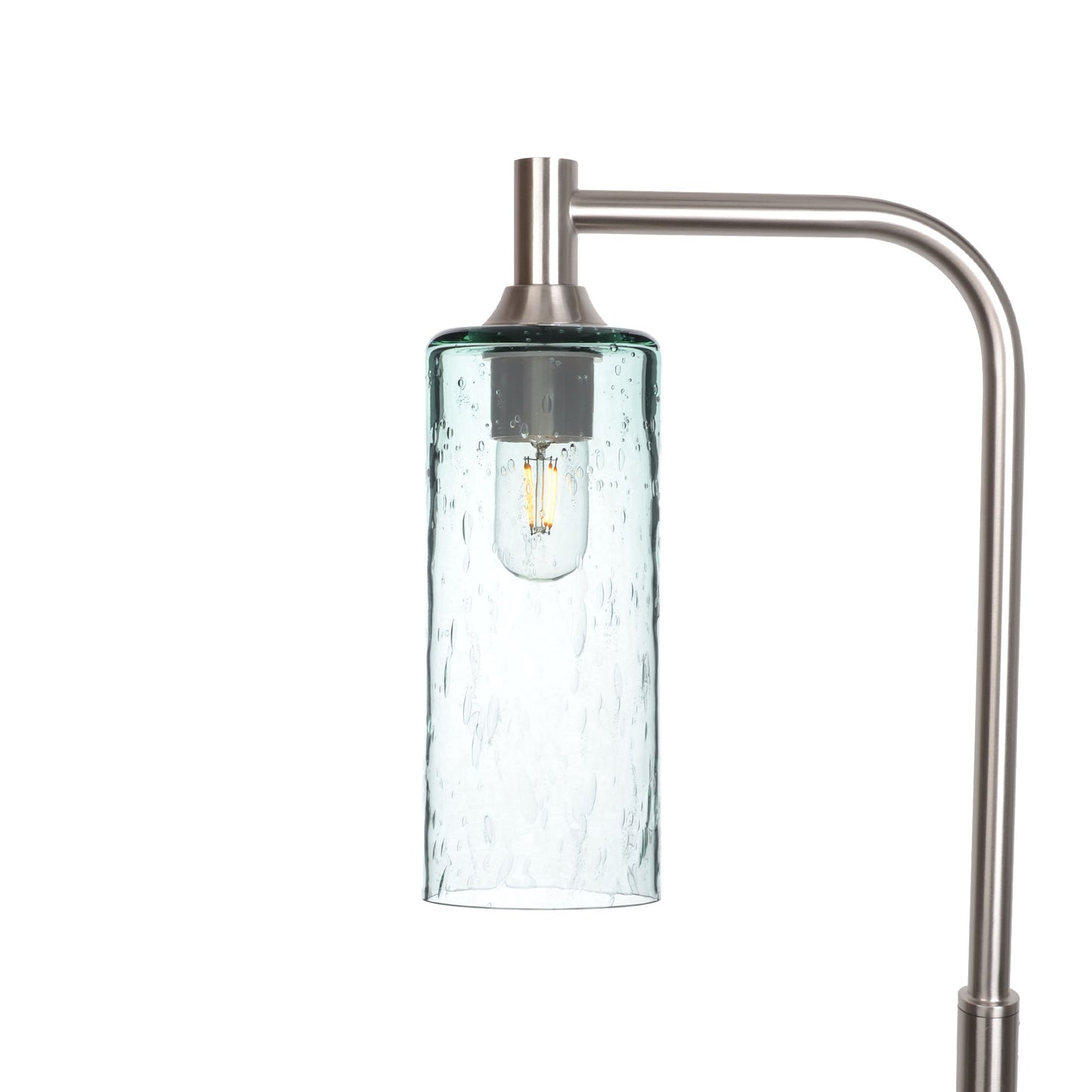 515 Floor Lamp-Glass-Bicycle Glass Co - Hotshop-Lunar-Eco Clear-Brushed Nickel-Bicycle Glass Co