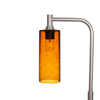 515 Floor Lamp-Glass-Bicycle Glass Co - Hotshop-Lunar-Golden Amber-Brushed Nickel-Bicycle Glass Co