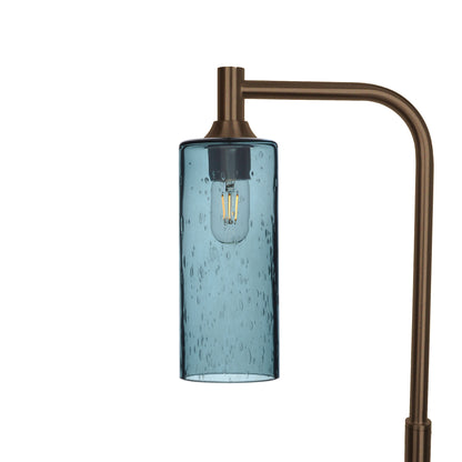 515 Floor Lamp-Glass-Bicycle Glass Co - Hotshop-Lunar-Slate Gray-Antique Bronze-Bicycle Glass Co