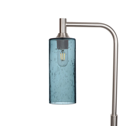 515 Floor Lamp-Glass-Bicycle Glass Co - Hotshop-Lunar-Slate Gray-Brushed Nickel-Bicycle Glass Co