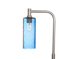 515 Floor Lamp-Glass-Bicycle Glass Co - Hotshop-Lunar-Steel Blue-Brushed Nickel-Bicycle Glass Co