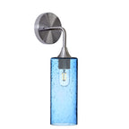 515 Interior Wall Sconce-Bicycle Glass Co-Spun-Steel Blue-Brushed Nickel-Bicycle Glass Co