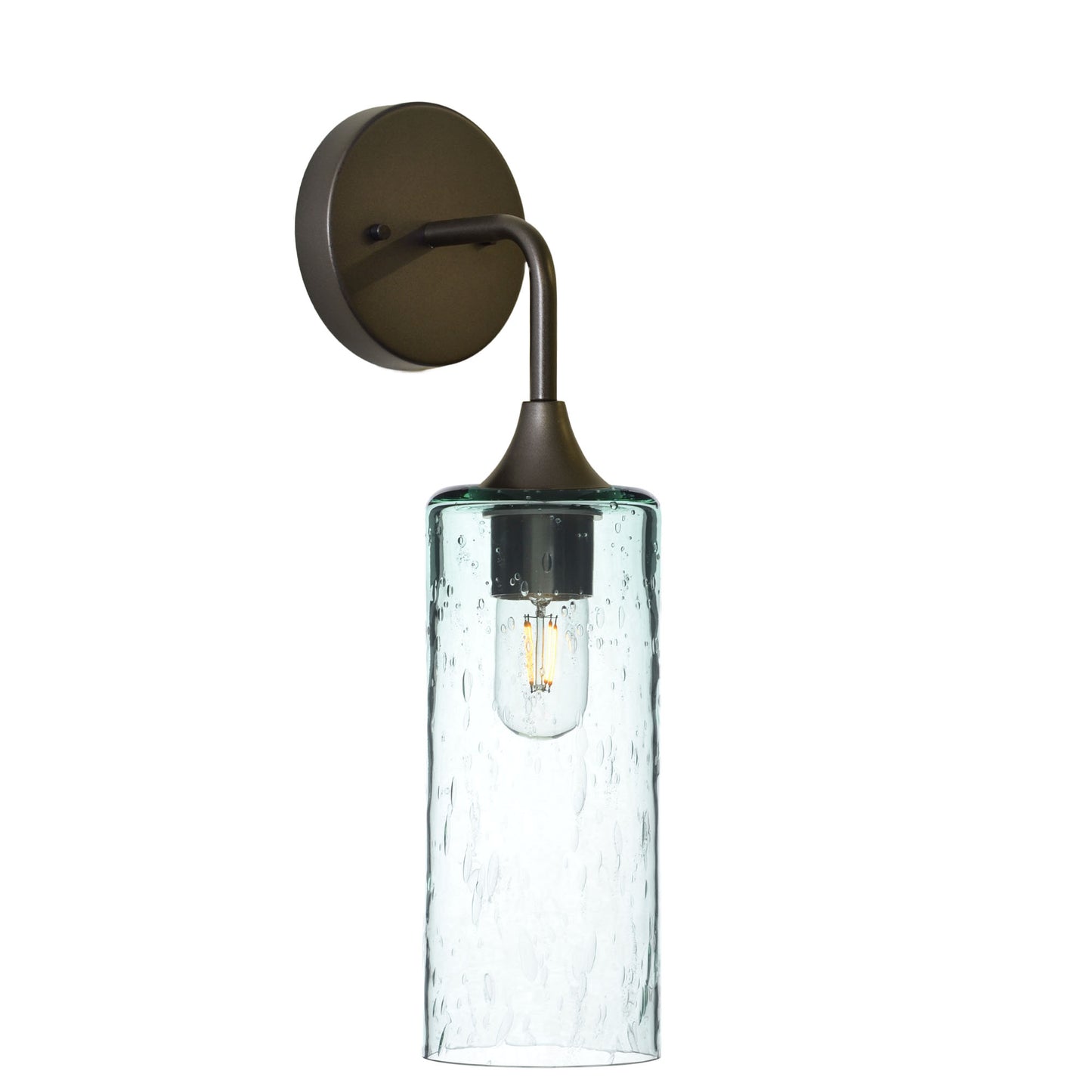 515 Interior Wall Sconce-Bicycle Glass Co-Lunar-Eco Clear-Antique Bronze-Bicycle Glass Co