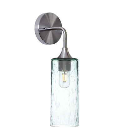 515 Interior Wall Sconce-Bicycle Glass Co-Lunar-Eco Clear-Brushed Nickel-Bicycle Glass Co
