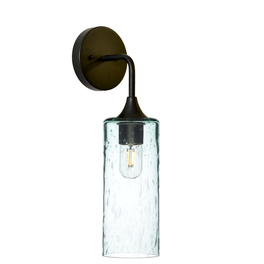 515 Interior Wall Sconce-Bicycle Glass Co-Lunar-Eco Clear-Matte Black-Bicycle Glass Co