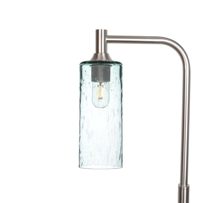 515 Lunar: Floor Lamp-Glass-Bicycle Glass Co - Hotshop-Eco Clear-Brushed Nickel-Bicycle Glass Co