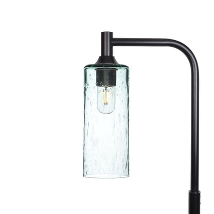 515 Lunar: Floor Lamp-Glass-Bicycle Glass Co - Hotshop-Eco Clear-Matte Black-Bicycle Glass Co